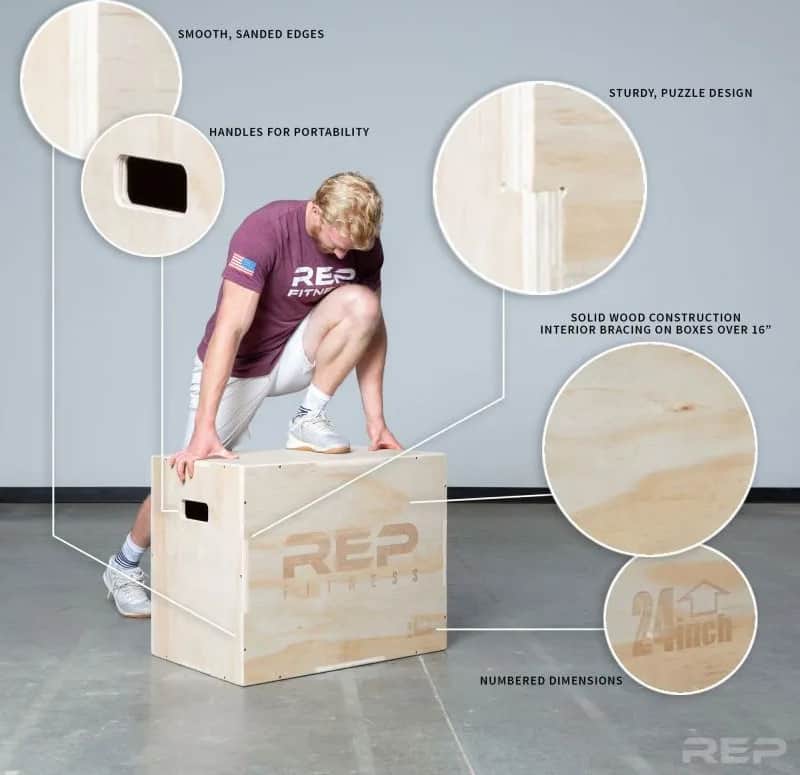 Rep Fitness 3-in-1 Wood Plyo Boxes specs