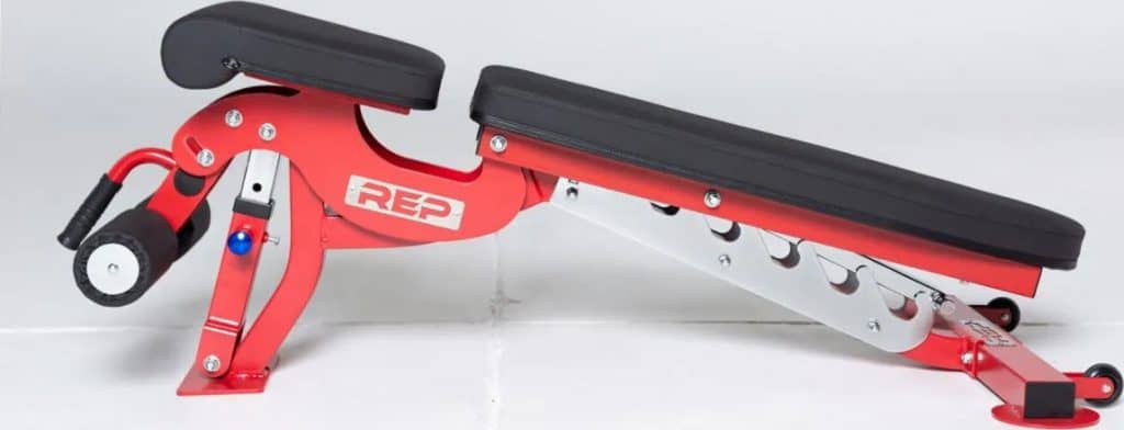 Rep Fitness AB3000 FID Adjustable Bench side view adjusted