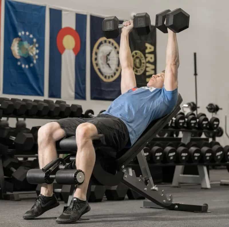 Rep Fitness AB3000 FID Adjustable Bench used with weights