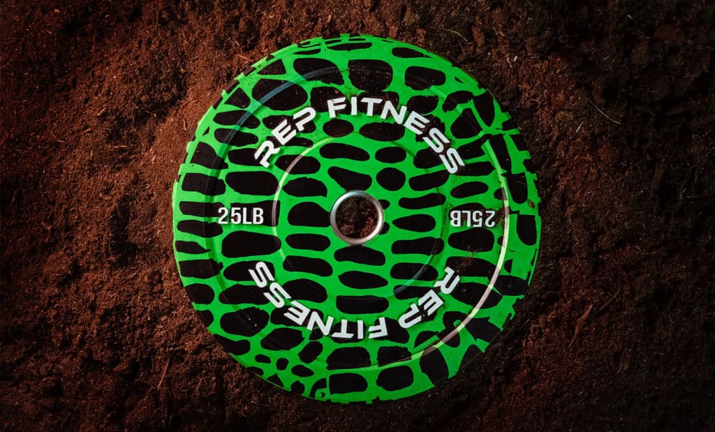 Rep Fitness Animal Print Bumper Plates green