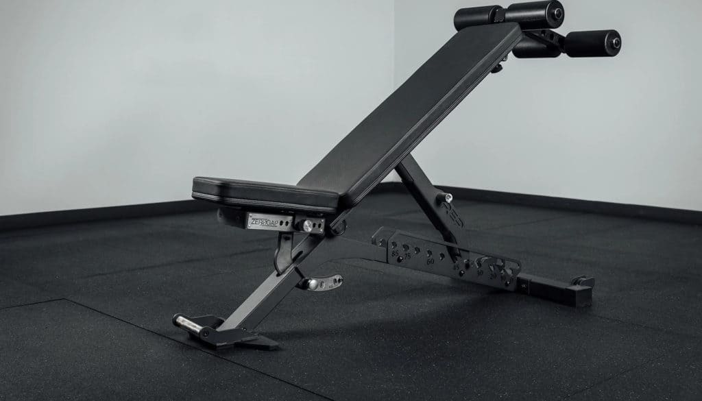Rep Fitness BlackWing Adjustable Bench side view left