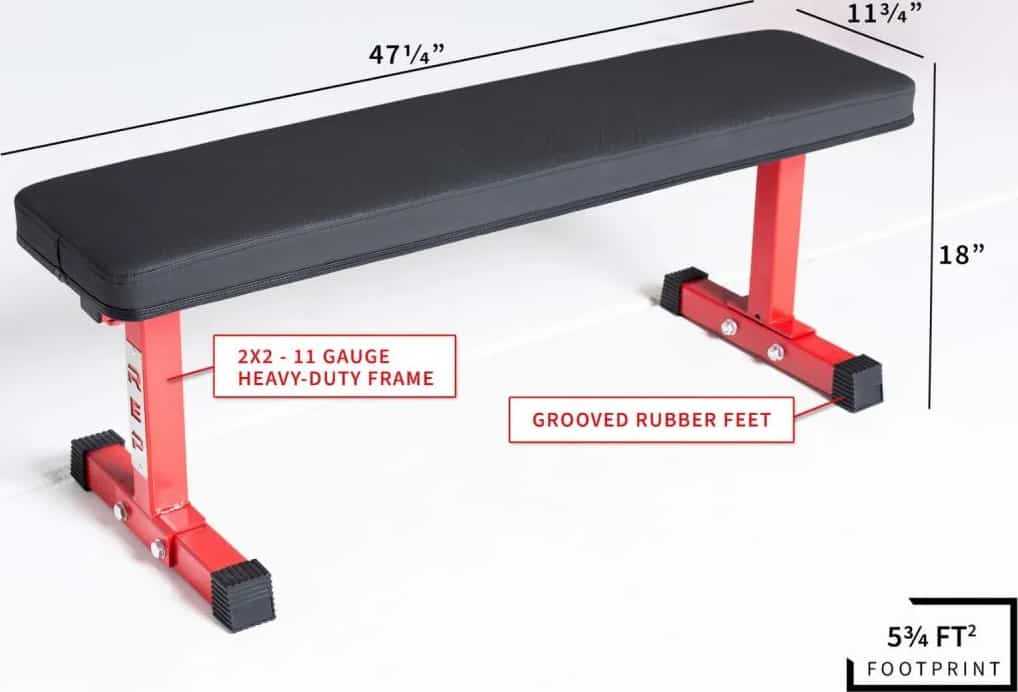 Rep Fitness FB-3000 Flat Bench dimension