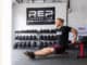 Rep Fitness FB-3000 Flat Bench with a user 2