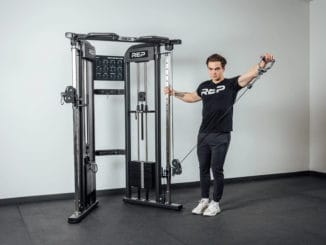 Rep Fitness FT-3000 Compact Functional Trainer 2.0 with an athlete 10