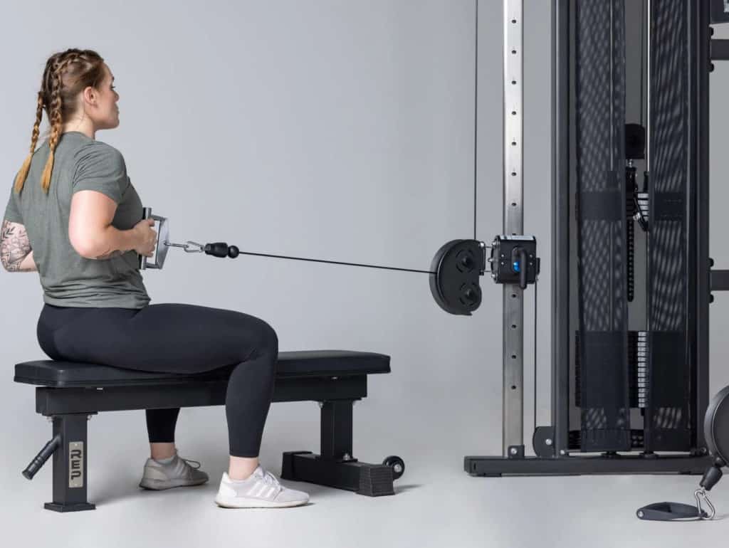 Rep Fitness FT-3000 Compact Functional Trainer with an athlete 5