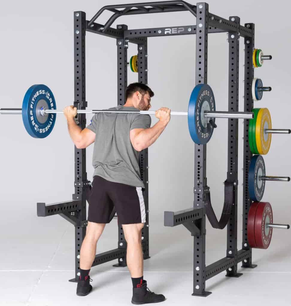 Rep Fitness PR-4000 Power Rack with an athlete 2