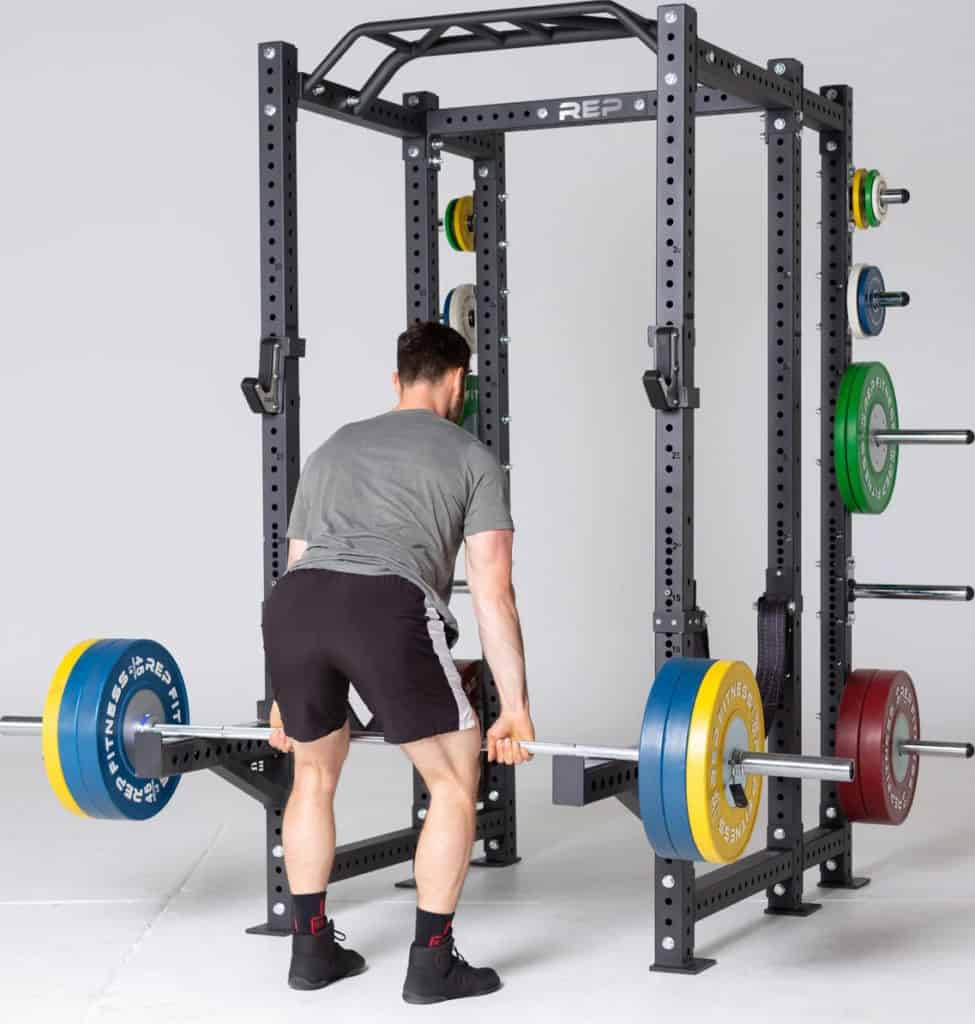 Rep Fitness PR-4000 Power Rack with an athlete 3