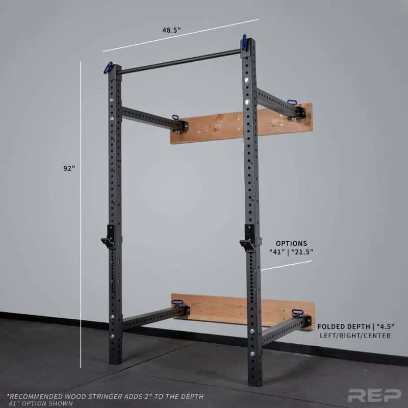 Rep Fitness PR-4100 Folding Squat Rack measurement