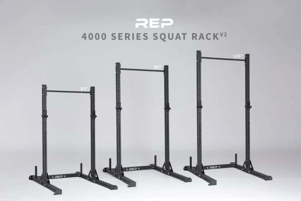 Rep Fitness SR 4000 Squat Rack Product Highlight Fit At Midlife   Rep Fitness SR 4000 Squat Rack Different Sizes 1024x683 