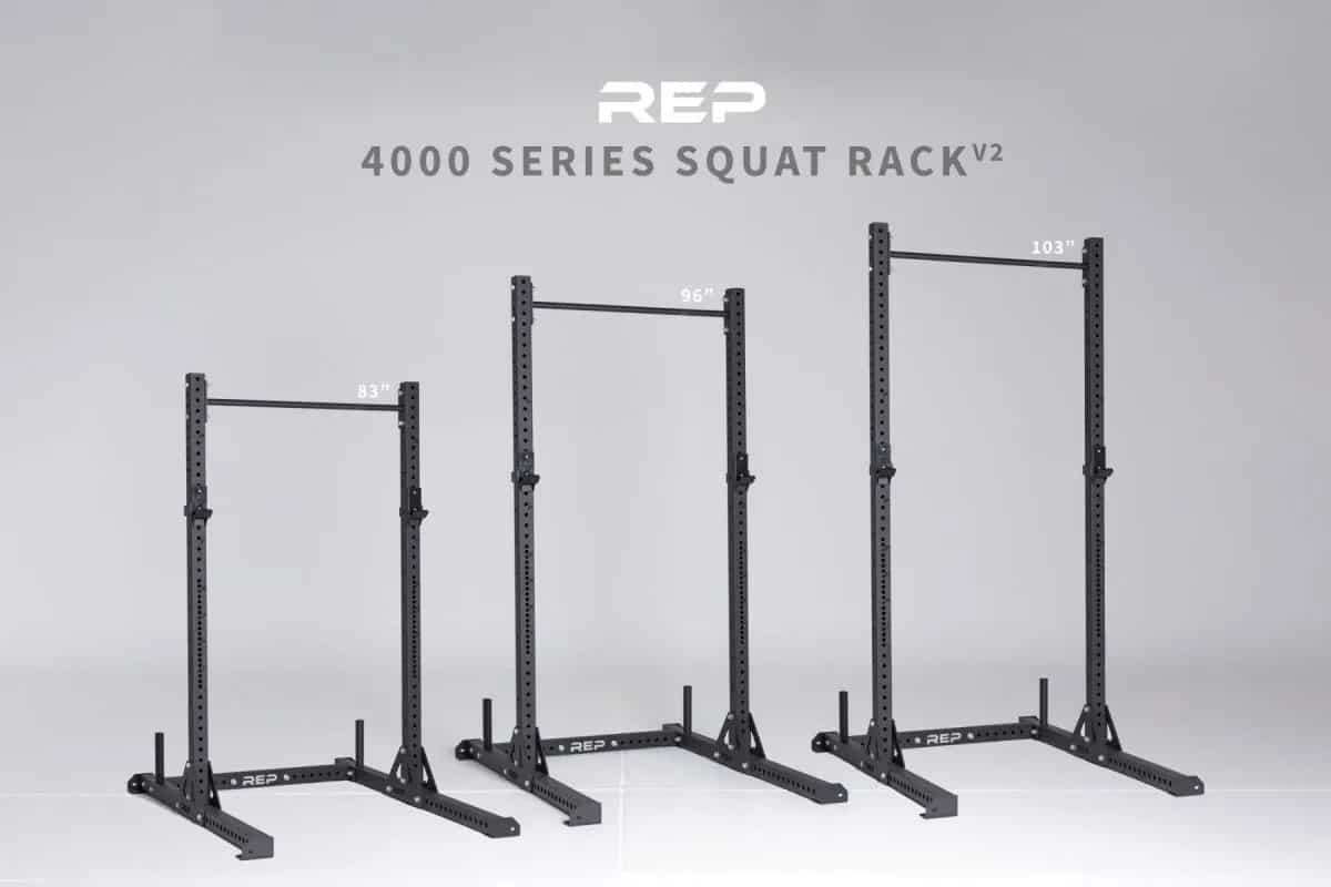 Rep Fitness SR-4000 Squat Rack different sizes