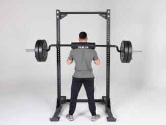 Rep Fitness Safety Squat Bar with an athlete 3