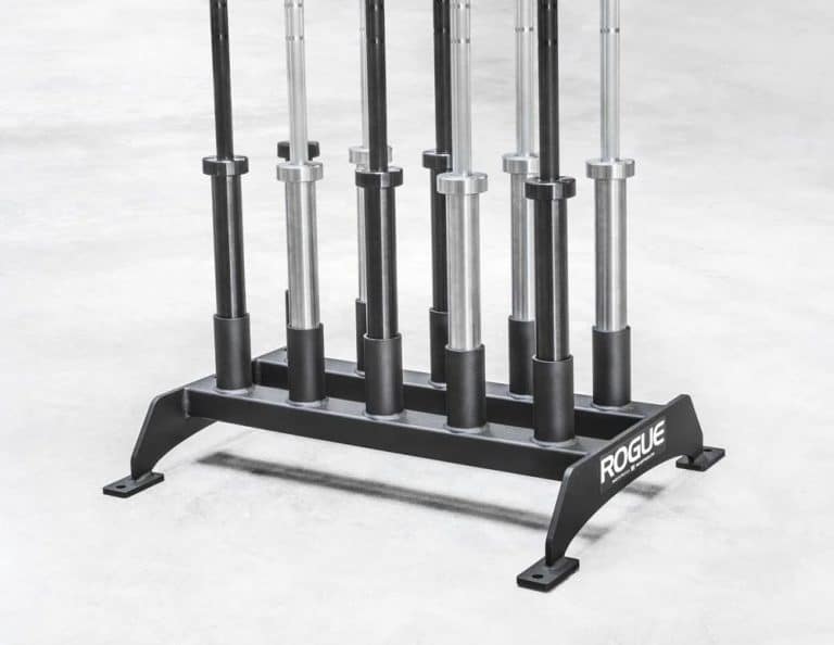 Best Barbell Storage Fit At Midlife   Rogue 10 Bar Holder With Bars 768x594 