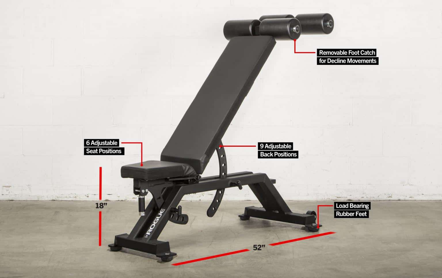 Gym bench dimensions discount cm