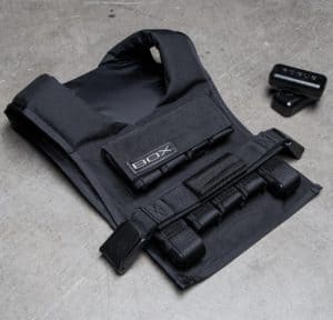 Rogue BOX Weighted Vest full view on the floor