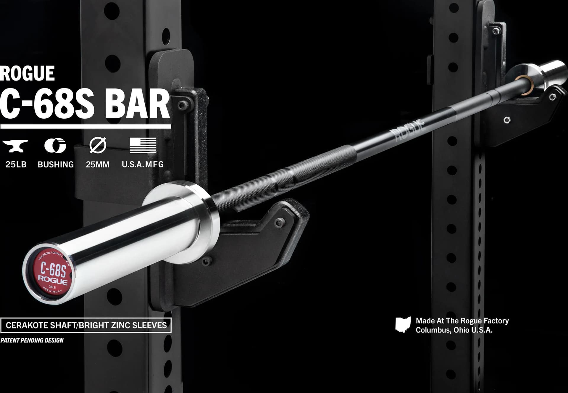 Rackable Short Barbells from Rogue Fit at Midlife