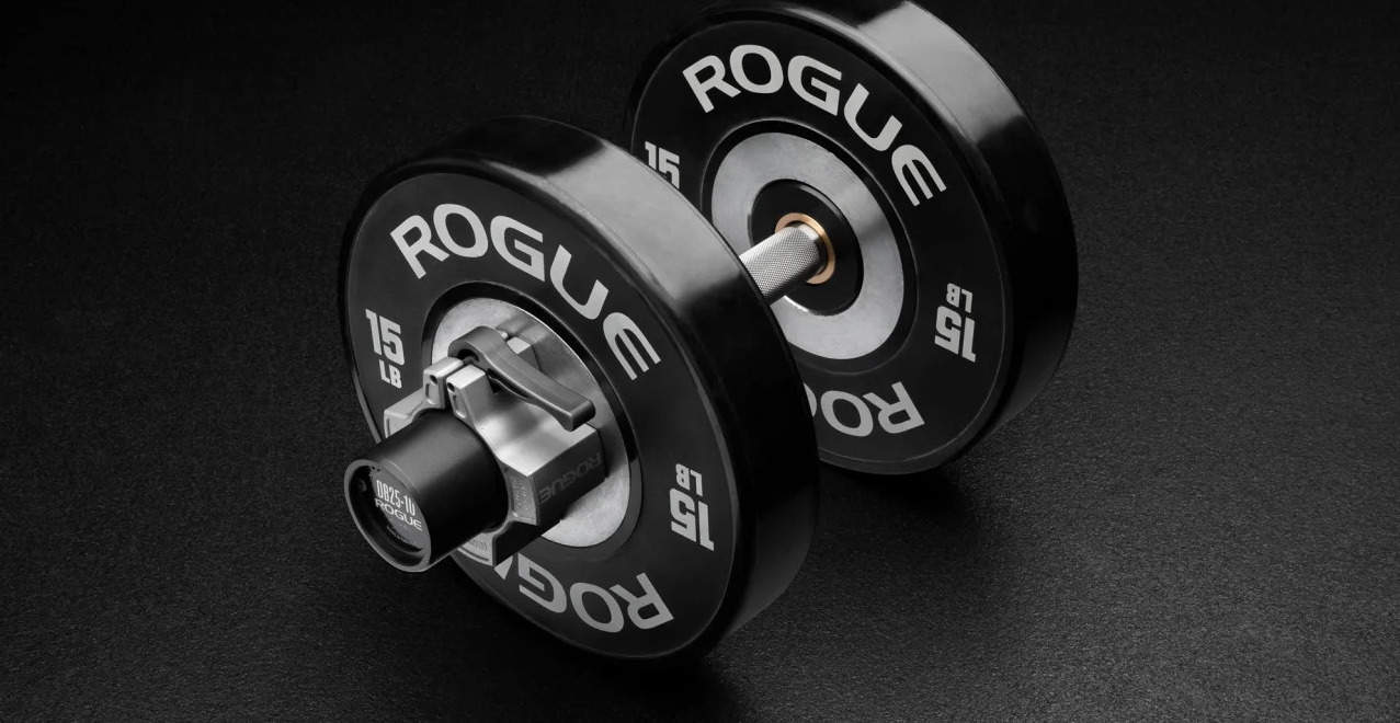 Rogue DB2510 Loadable Dumbbell now available in Stainless Steel Fit