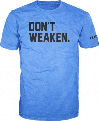 Rogue Don't Weaken T-Shirt Heather Lake Blue Black
