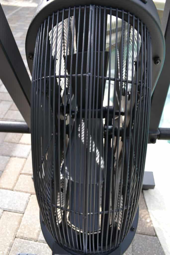 Rogue Echo Bike Fan.  Can not really see the belt drive, but it is in there, trust me.