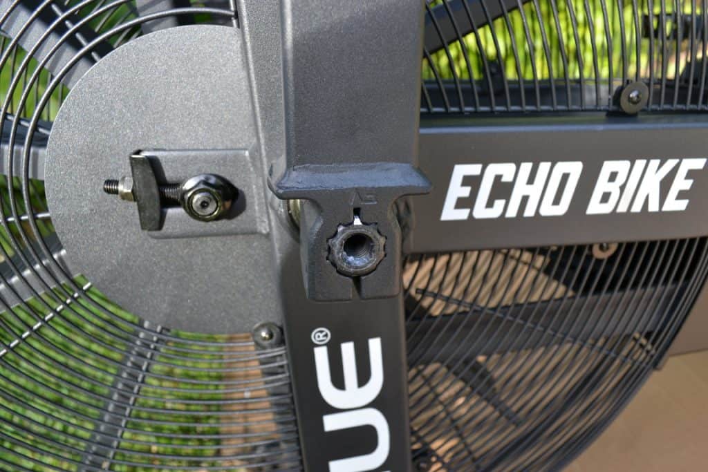 Rogue Echo Bike - Left Handle showing how things line up after installation