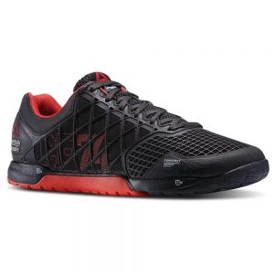 Black / Red - The Reebok CrossFit Nano 4.0 is a classic CrossFit Training shoe - DuraCage technology delivers an indestructible yet lightweight upper while RopePro protection wrap gives bite and support for rope climbs. 4mm heel to toe drop for stability.