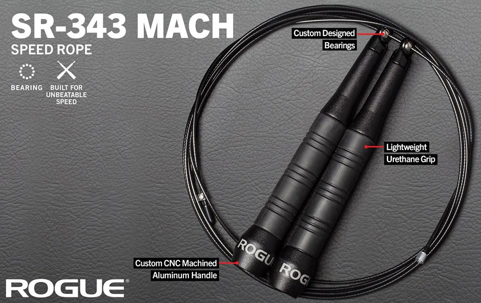 The king of speed ropes? The Rogue Fitness SR-343 Mach Speed Rope - thin, but dense cable and a custom bearing system makes this rope the fastest speed rope around.