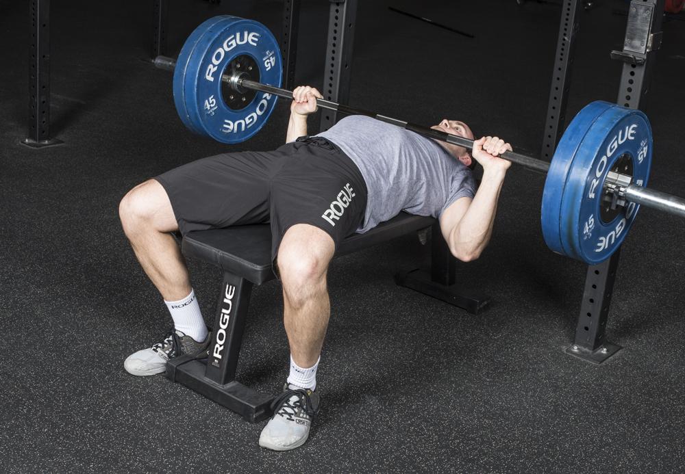 Press bench with online weights