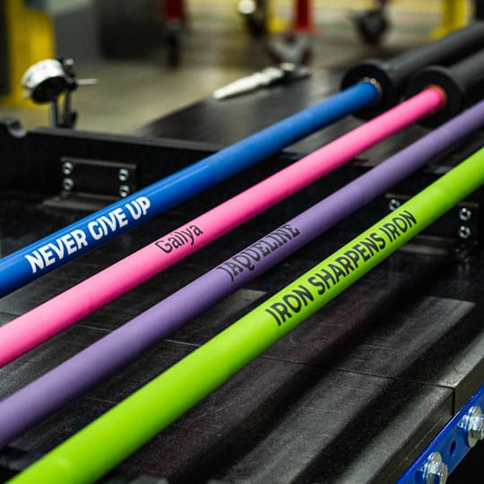 colored barbells