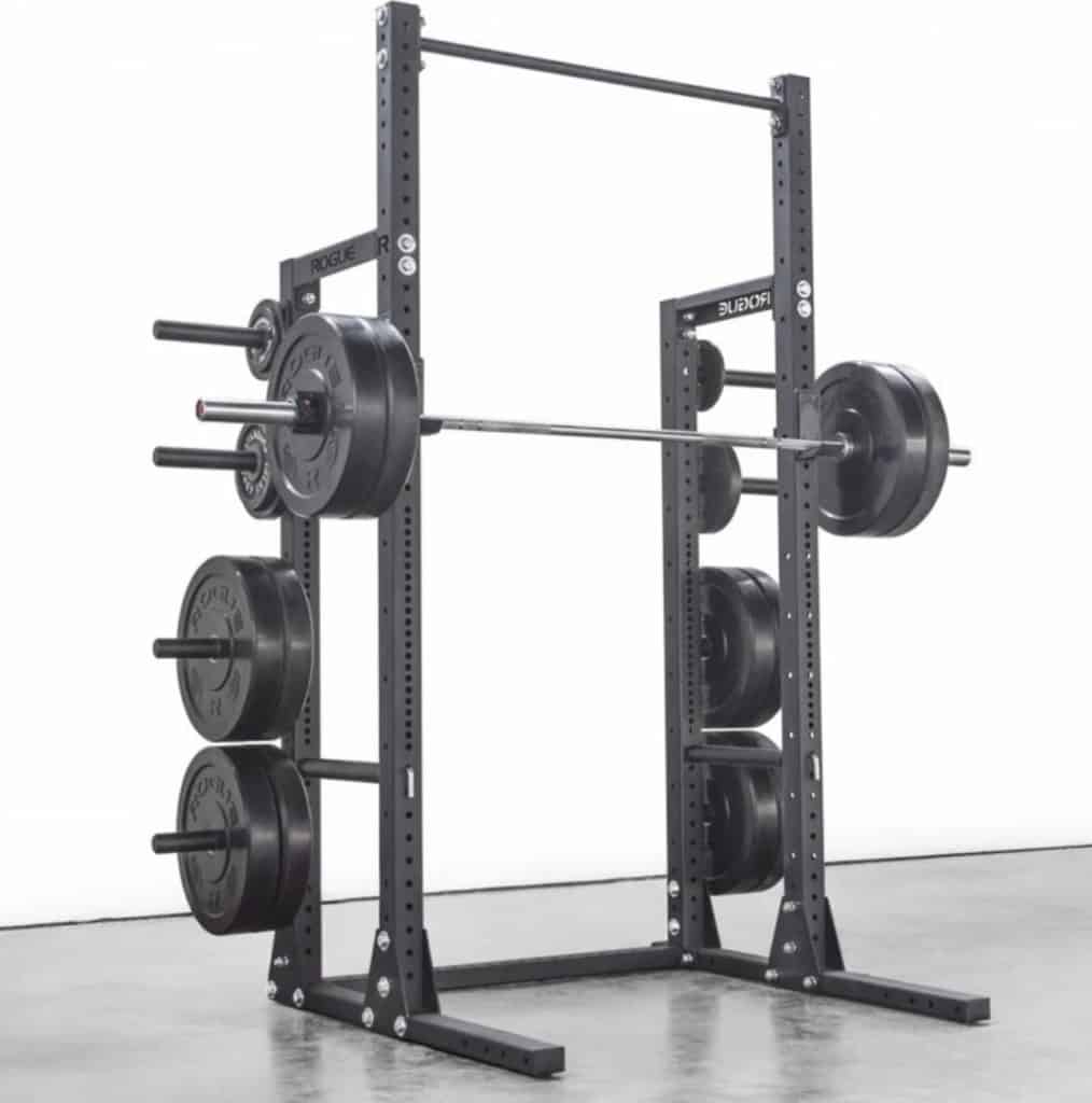 Rogue HR-2 Half Rack loaded with barbell