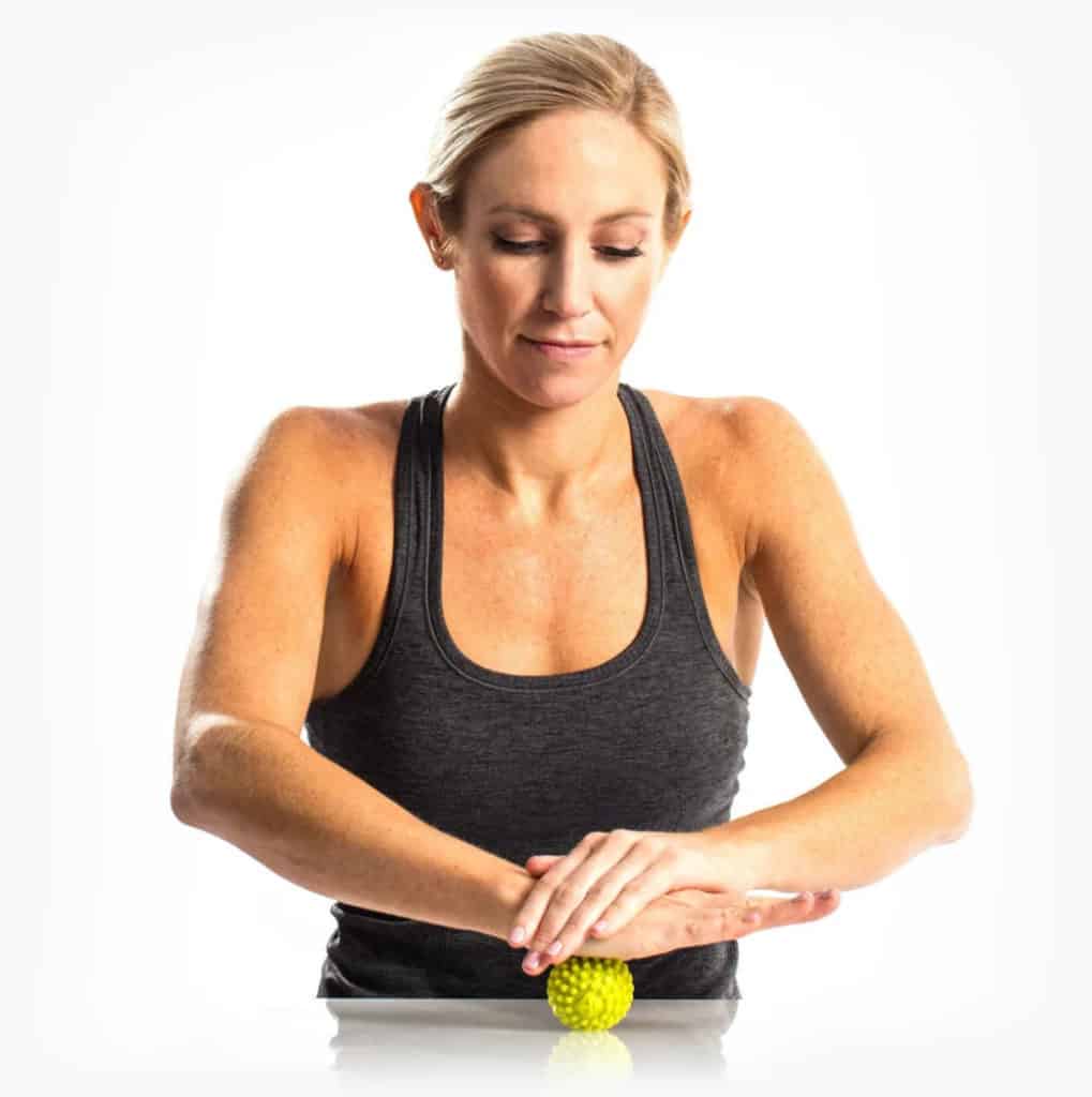 Rogue MobiPoint Massage Ball with an athlete 2