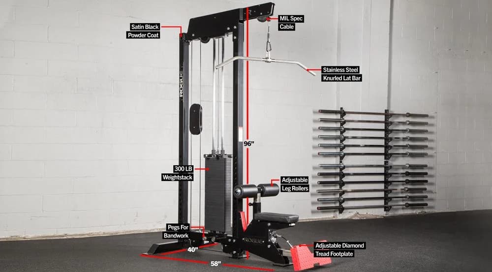 Rogue Monster Lat Pulldown Low Row (Stand Alone) specs