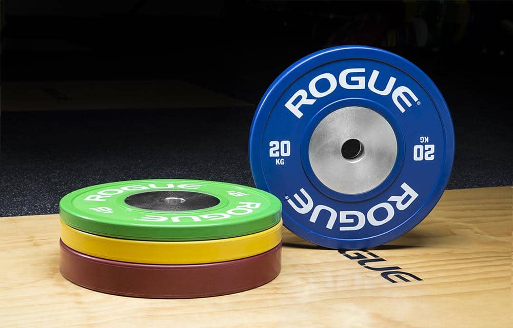 Rogue Color Kg Training 2.0 Plates - high quality bumper plates for training in the garage or home gym