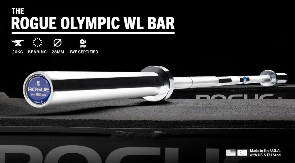 Rogue Olympic WL Bar - IWF Certified - Bright Zinc