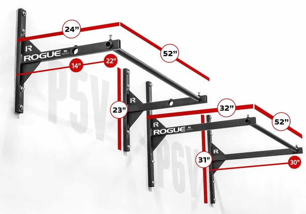 Rogue P-5V Garage Pull-Up System dimension