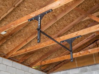 Rogue P-5V Garage Pull-Up System in the ceiling