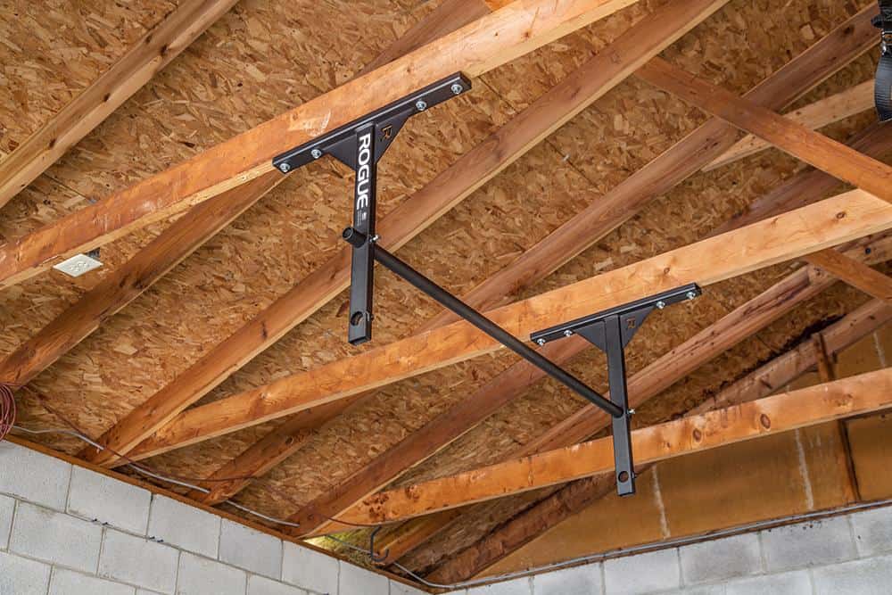 Rogue P-5V Garage Pull-Up System in the ceiling