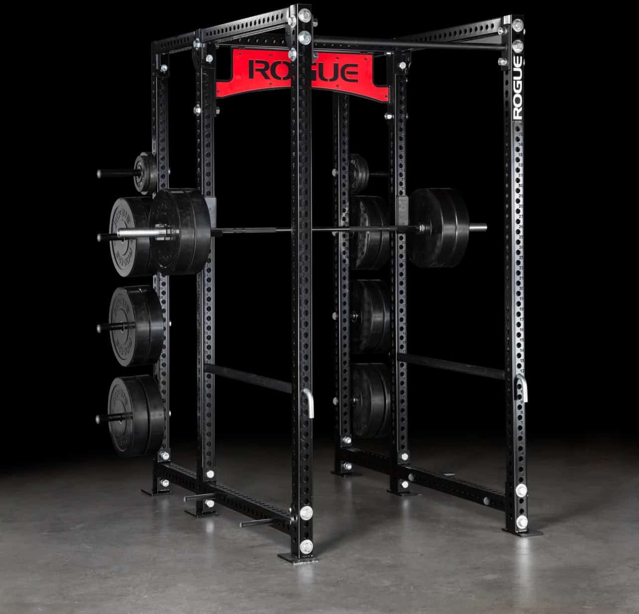 Rogue RM-6 Monster Rack 2.0 with barbells
