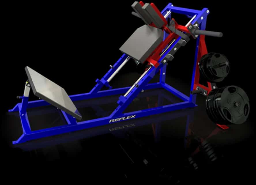 Rogue Reflex Hack Squat- Linear Bearing blue and red
