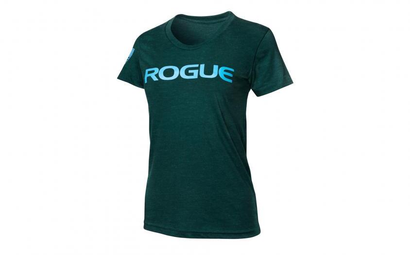 Rogue Womens Basic Shirt black aqua blue