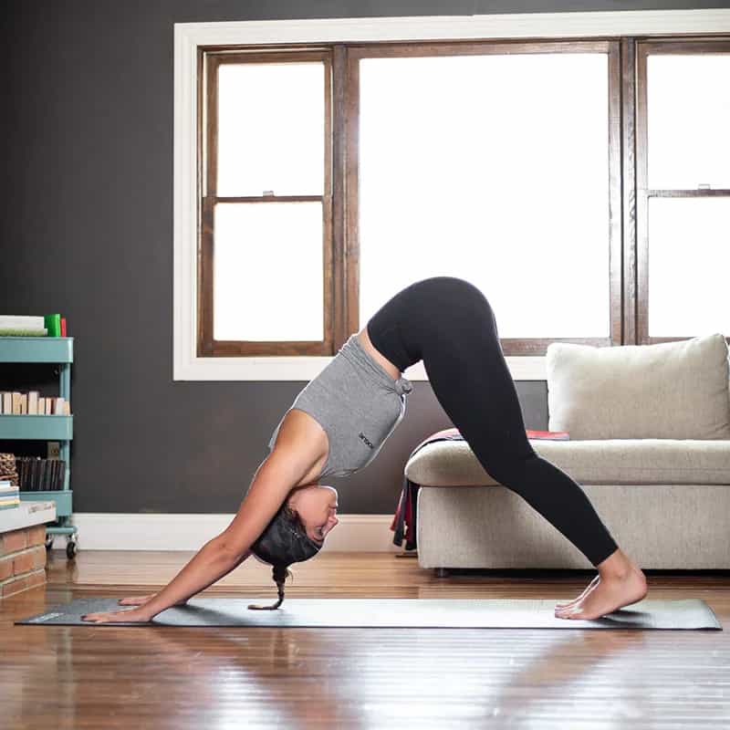 Rogue Yoga Mat stretching