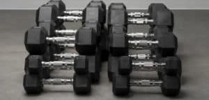 Torque USA Rubber Hex Dumbbell Sets (Save up to 00) lined up