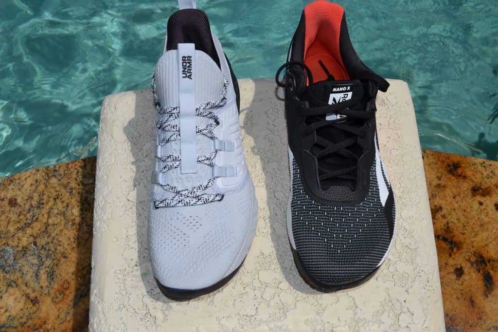 UA Project Rock 3 Versus Reebok Nano X - Nano is wider