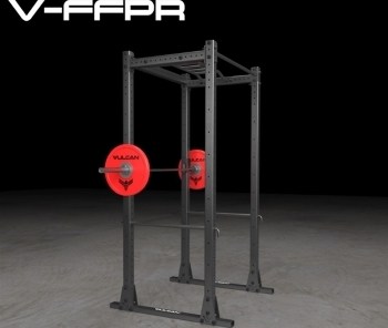 Vulcan Power Rack - Flat Base with a barbell