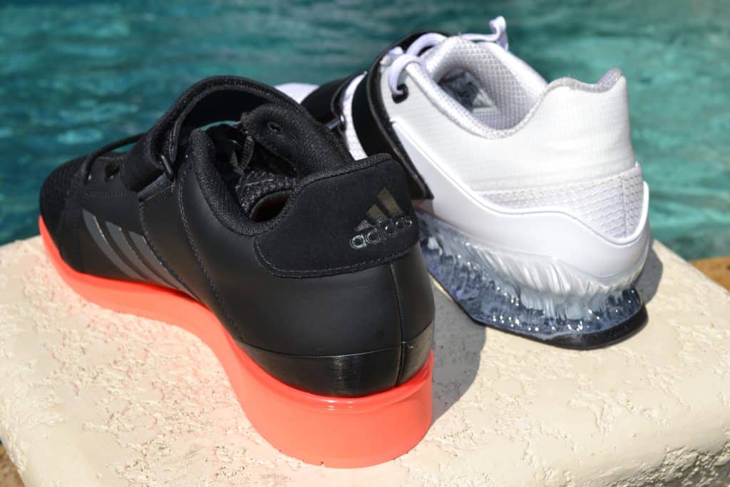 Adidas Power Perfect 3 Versus Nike Romaleos 4 Shoe - Heel view