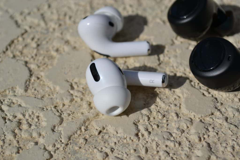 AirPods Pro - wireless earbuds with active noise cancellation.