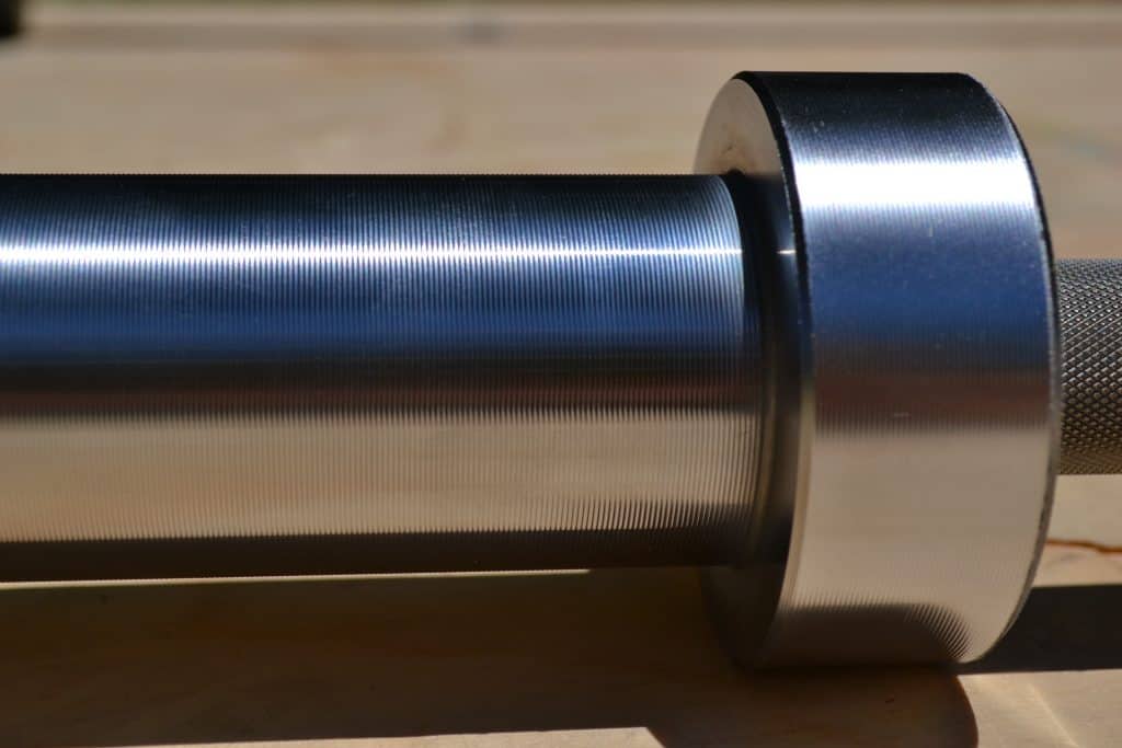 Polished chrome sleeve on a boneyard bar from Rogue