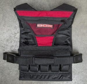 Designed to allow for ease in breathing and mobility, the weighted plates are evenly distributed - front and back. The sides of the vest are open to prevent chaffing and to aid in cooling. The vest comes equipped with Box's "Stay Fresh" liner which means you won't have to wash the fabric after use. The vest spans your entire shoulder, minimizing movement and improving comfort.