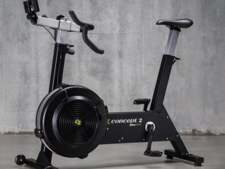 The Concept2 BikeErg is an interesting middle ground between a road bike and a fan bike. With a clutch for freewheeling, changeable seat and pedals, and a special damper to simulate gear changes, it's meant to be close to a road bike experience.