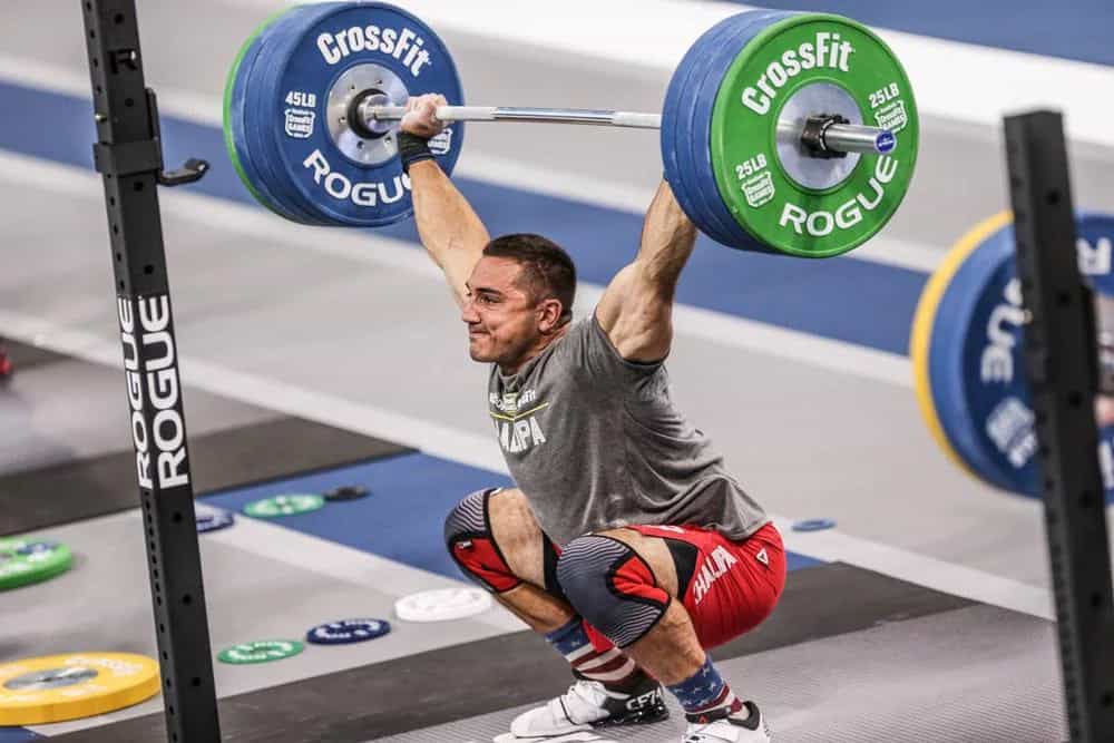 Heavy snatch with a rogue olympic WL barbell