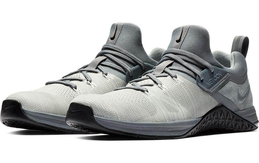 Nike Metcon Flyknit 3 Mens - Cool Gray / Black colorway.