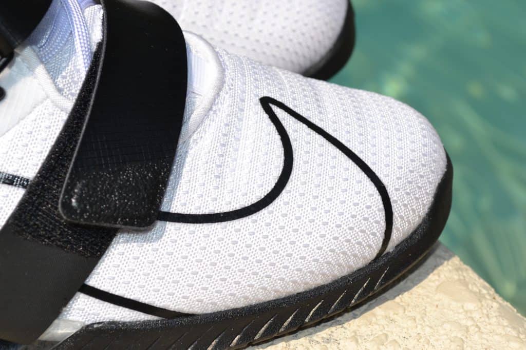 Nike Romaleos 4 - White - Cloth Upper Closeup